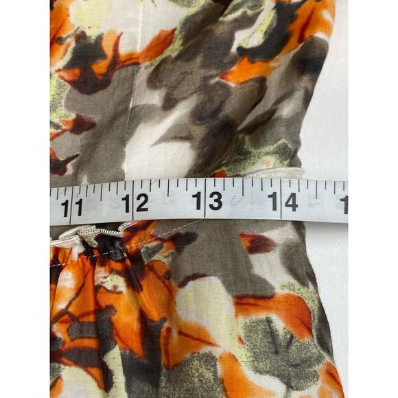Banana Republic Fall Floral Cotton/Silk Blend Sleeveless Dress Womens Size 6 NWT - Picture 9 of 11